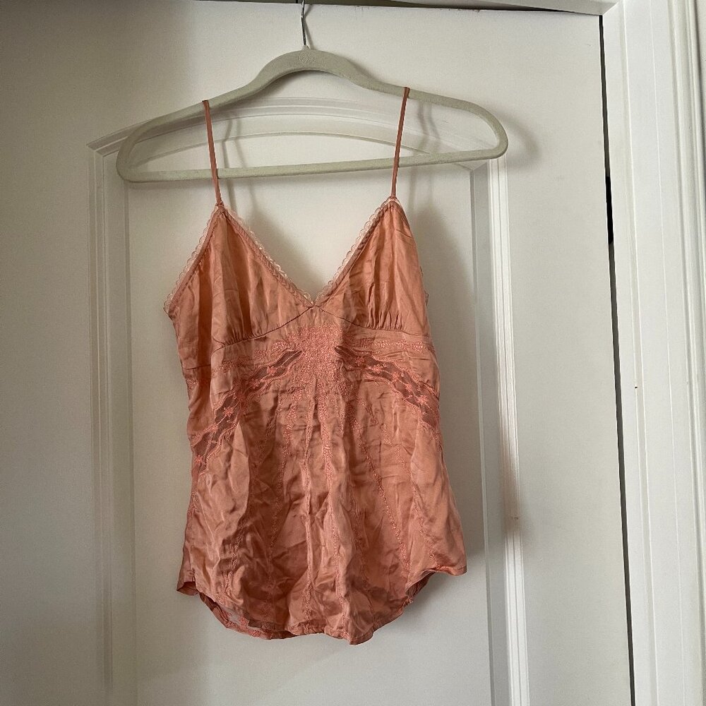 Vintage Y2K Pink Silk Camisole by Guess Jeans